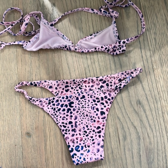 Pink Cheetah Print matching bikini set - Picture 2 of 2